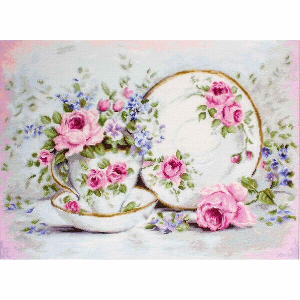 B2318 Набор для вышивания 'Трио и цветы' 38*28см, Luca-S