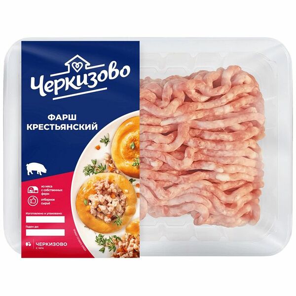 Фарш свиной Черкизово Крестьянский охлаждённый, 400г