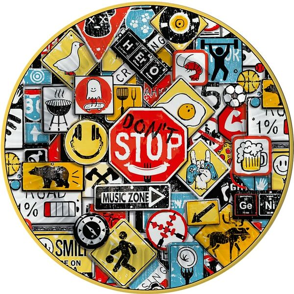 Набор бумажных тарелок Свежий ветер Знаки яркие 23см*6шт