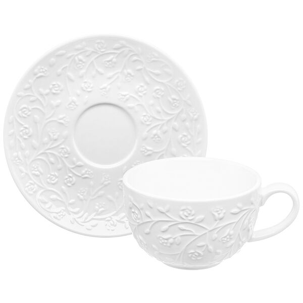 Пара чайная Elan Gallery Веточки-цветочки 2 предмета 300 мл фарфор