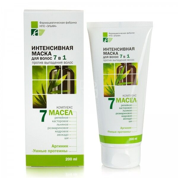 Маска для волос Эльфарма 7 Масел интенсивная 7 в 1 против выпадения волос