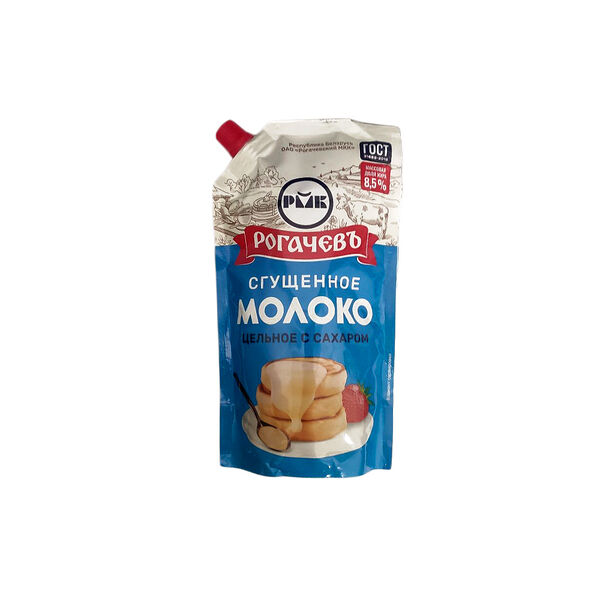 Молоко цельное сгущенное с сахаром 8,5% 650г д/п Рогачевский МКК