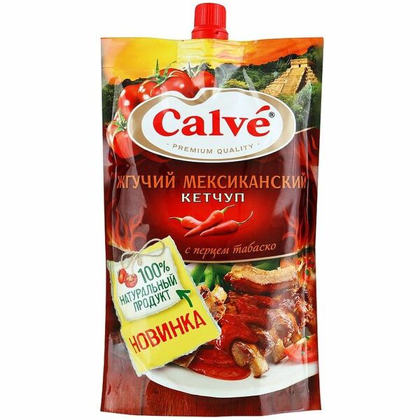 Кетчуп жгучий мексиканский с перцем табаско ТМ Calve (Кальве)
