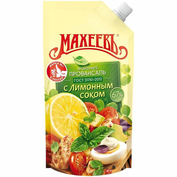Майонез Махеевъ Провансаль-М Лимон 67%, 200г