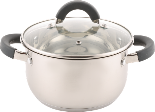 

Кастрюля Homeclub Comfort с силиконовыми ручками нержавеющая сталь индукция 2.5л арт. GS-4