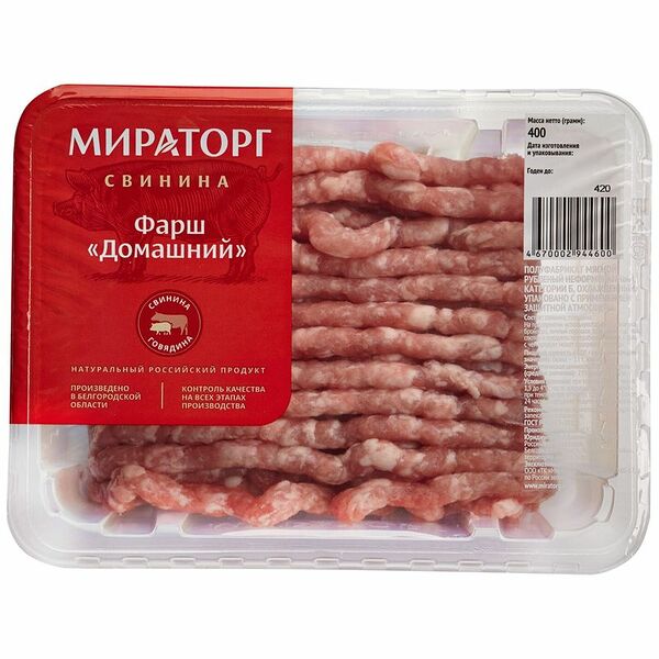 Фарш свино-говяжий Мираторг домашний, 400г