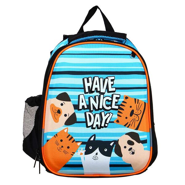 Хэв э найс дэй рюкзак шк.жесткий 38х28х15см, 2 отд.,2карм.,эргон.спинка,лямки рег.по росту, пэ,брел.