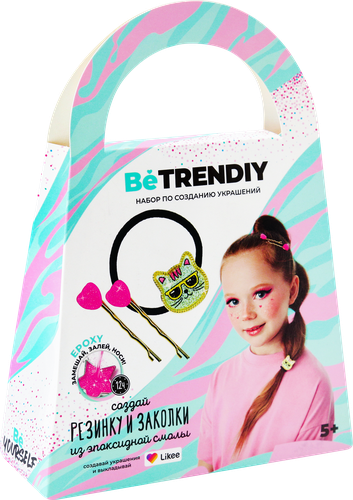 

Набор по созданию украшений BeTrenDIY Резинка и заколки, золото