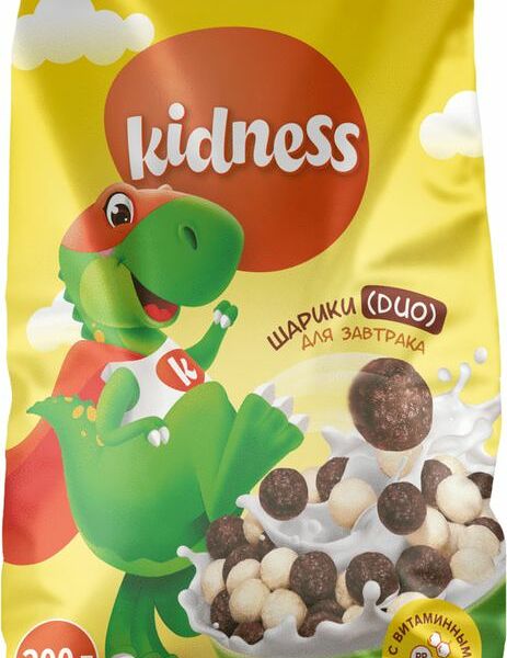 Шарики Kidness Duo со вкусом шоколада и сливок 200г