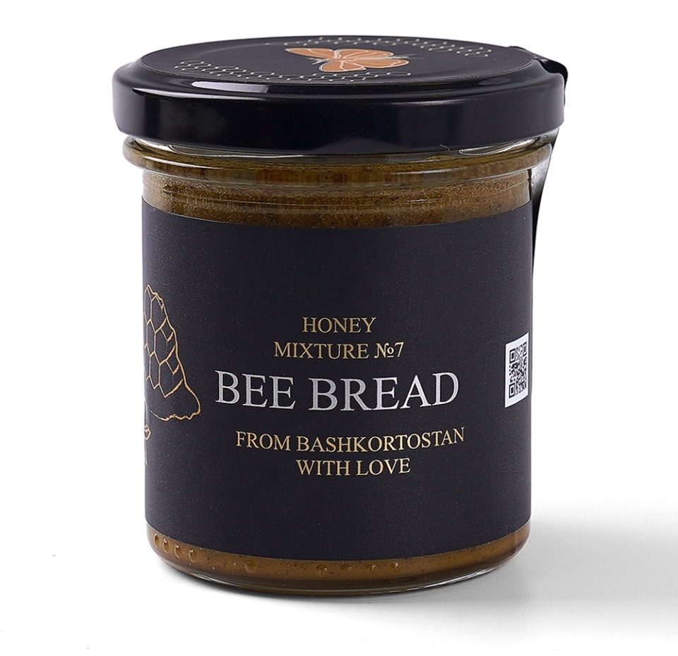 

Мёд Дикий Мед цветочный с пергой смесь №7 240 г, Россия