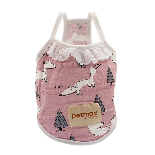 Маечка с рюшами для собак XL розовый (унисекс)