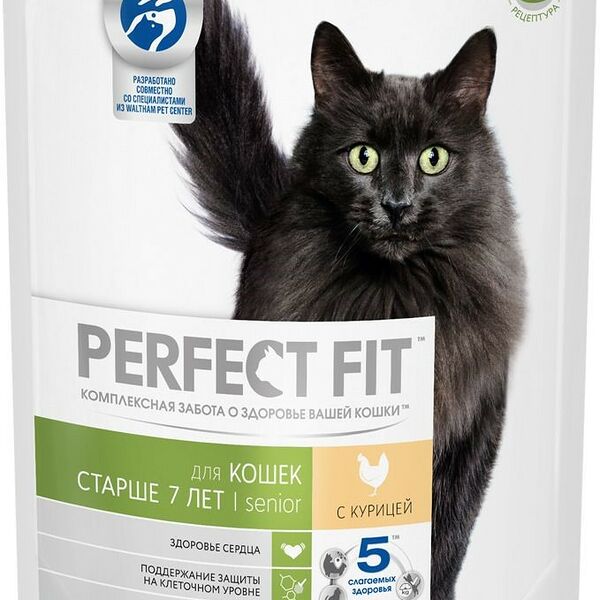 Perfect Fit корм для пожилых кошек Курица