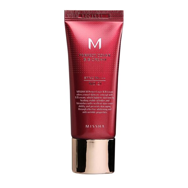 Тональный крем Missha М Perfect Cover BB Cream Идеальное покрытие SPF42/PA тон 21, 20мл, Республика Корея