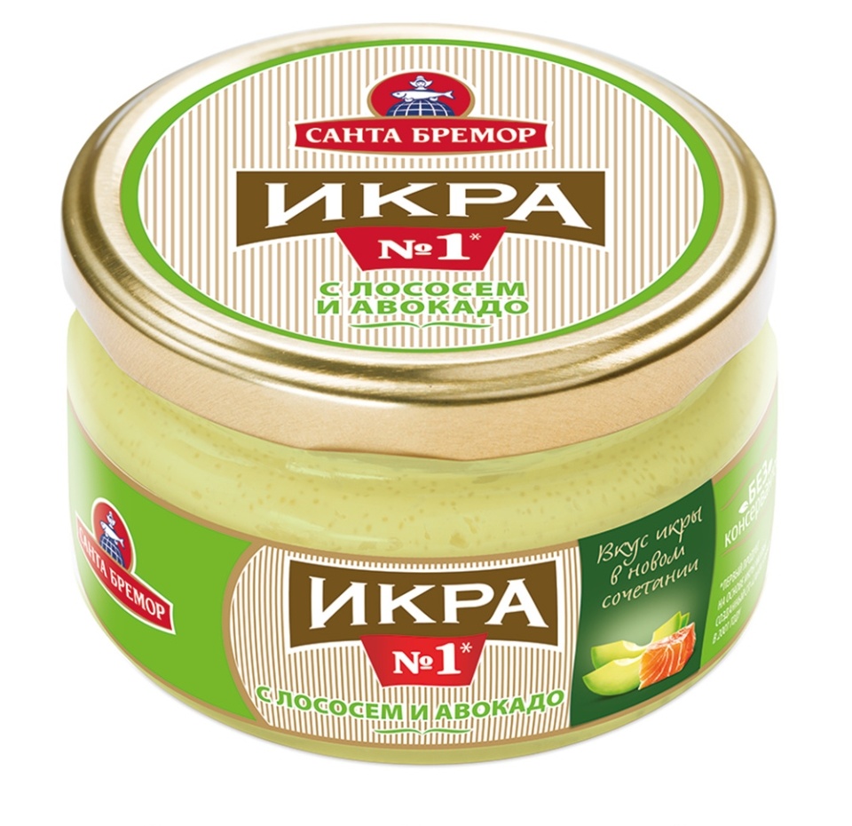

Икра деликатесная с лососем и авокадо Санта Бремор 180 г