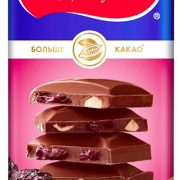 Шоколад Россия - Щедрая душа! молочный Миндаль и изюм, 82г