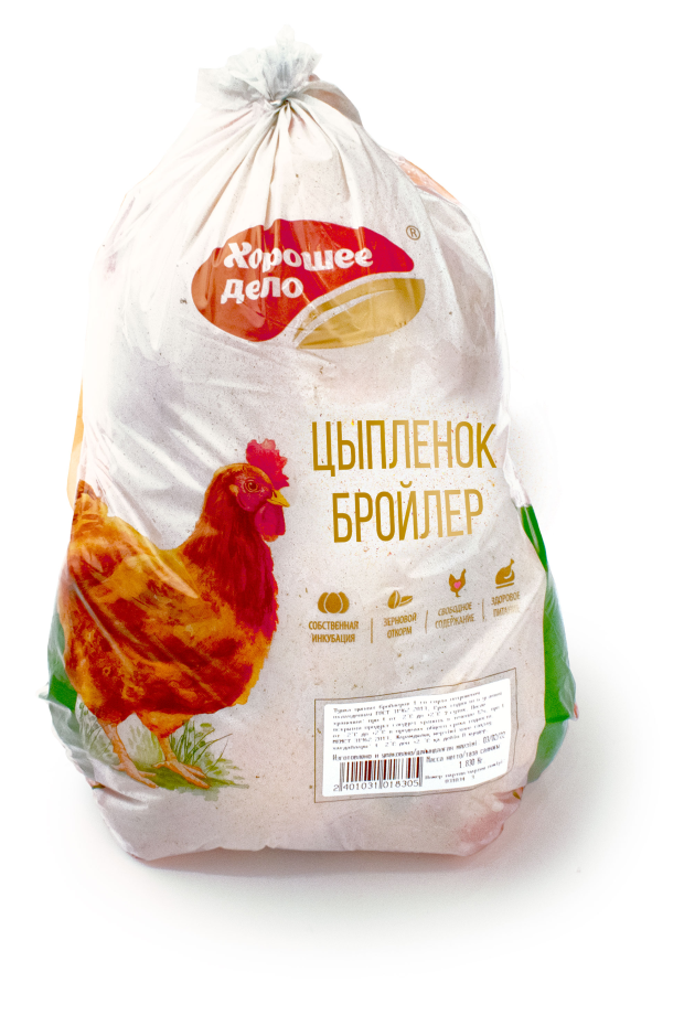 

Тушка цыпленка-бройлера Хорошее дело охлажденная вес