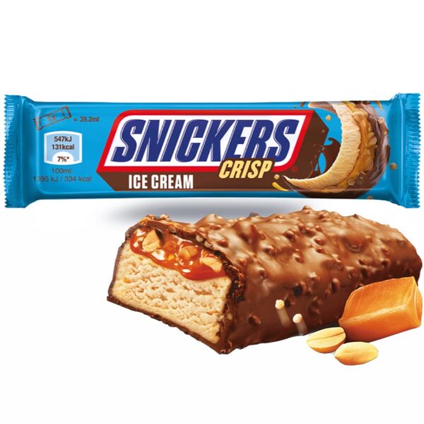 Snickers crisp ice cream bar
