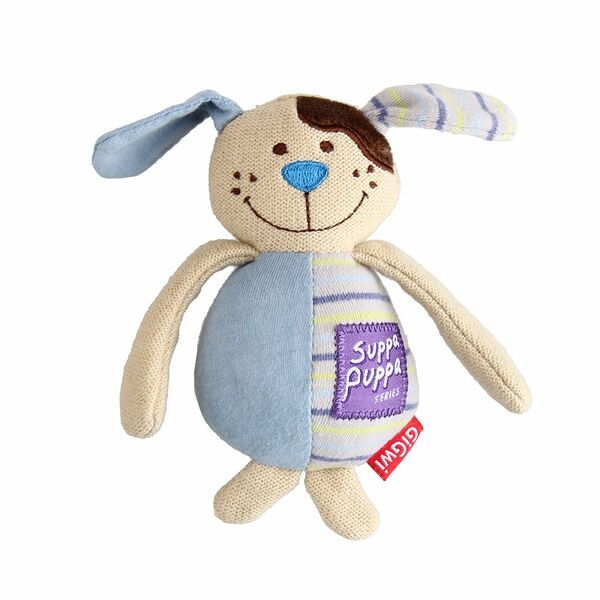 Мягкая игрушка GiGwi Suppa Puppa Собачка с пищалкой 17 см
