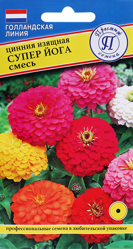 Семена ПРЕСТИЖ-СЕМЕНА Цинния Супер Йога, смесь, Арт. 00023360