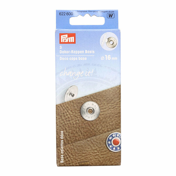 Декоративные шляпки для кнопок Change it нижняя часть 3шт Prym