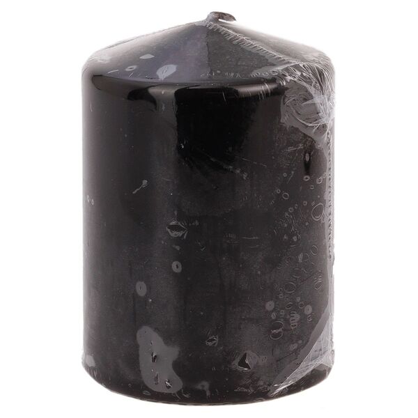 Свеча-столбик, 7х10 см, черный