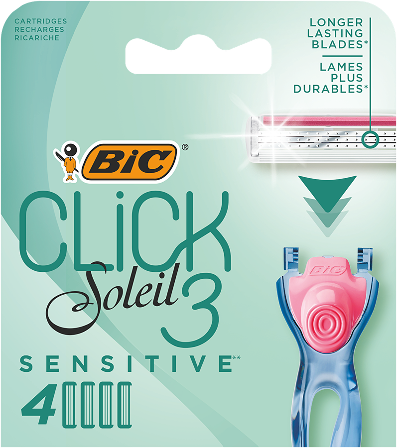 

Кассеты сменные для бритвы Bic click soleil 3 sensitive, 4 шт.