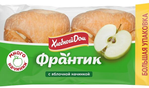 Слойка Хлебный дом Франтик с яблочной начинкой 2х75 г