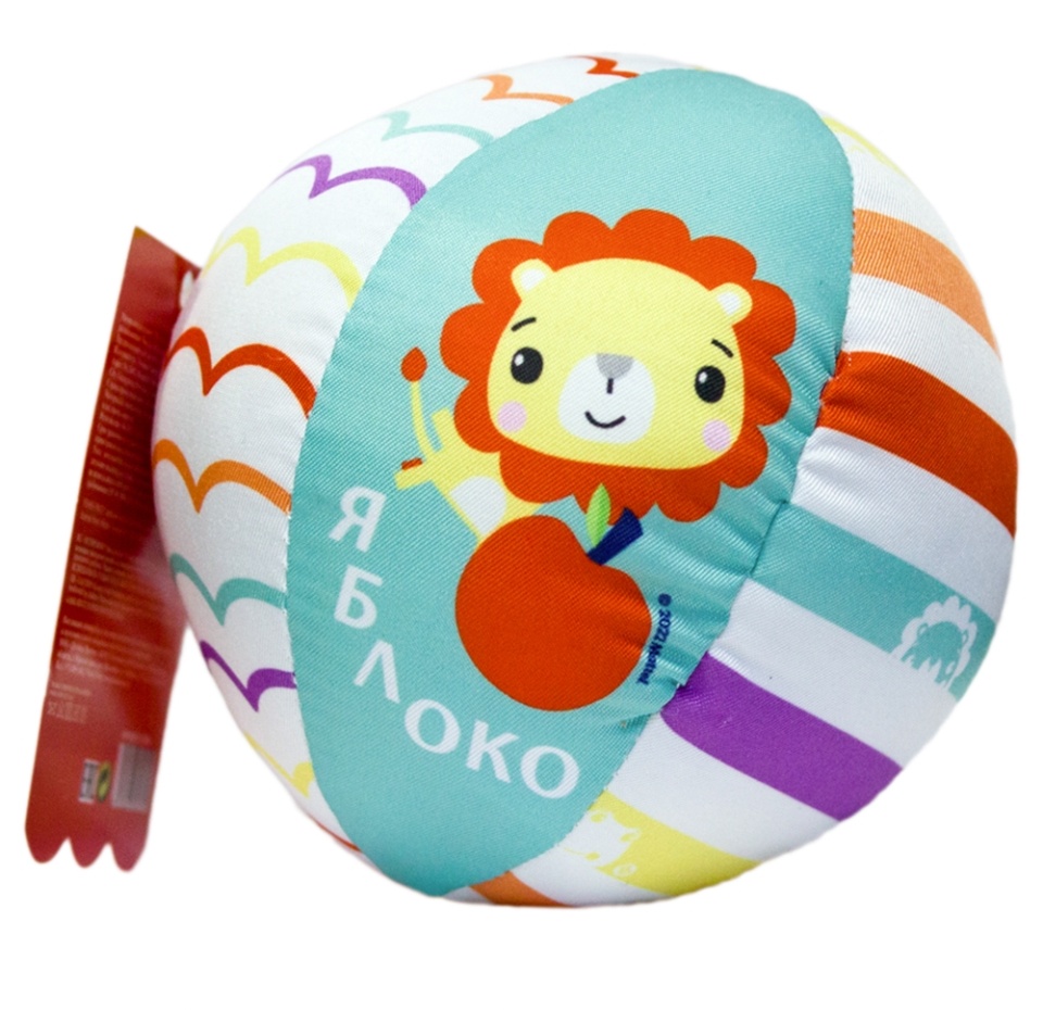 

Мячик-погремушка Fisher-Price "Фрукты" 6 секций, развивающая мягкая игрушка 0+, Китай