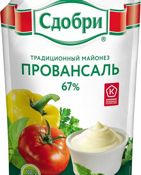 Майонез Сдобри Провансаль 67%, 744г
