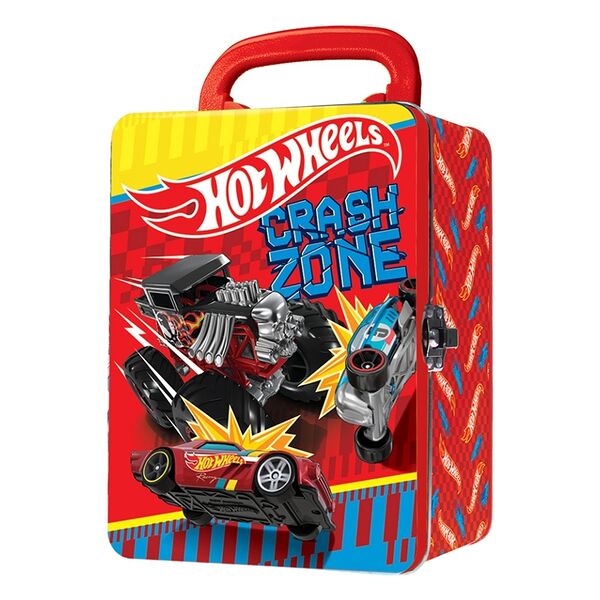 Кейс портативный для хранения 18 машинок светло-красный, Hot Wheels, Китай
