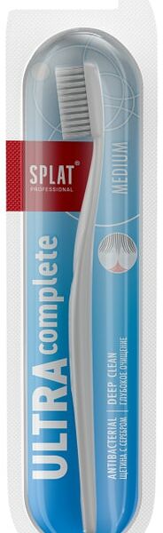 Зубная щетка Splat Ultra Complete средней жесткости (Серебряная)