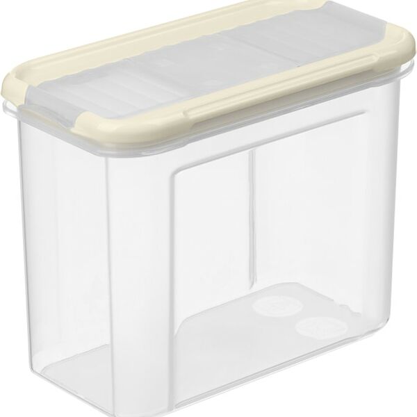 Емкость для сыпучих продуктов IdiLand Modena с дозатором светло-бежевый 1л