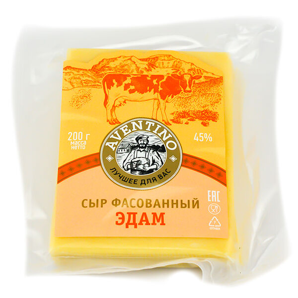 Сыр твердый Aventino Эдам 45%