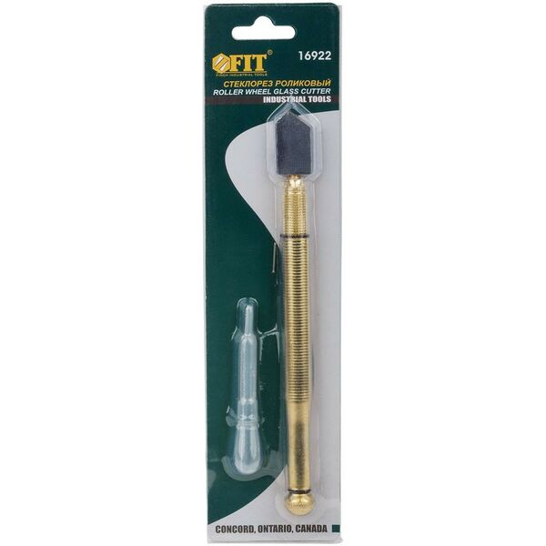 Стеклорез роликовый масляный FIT, металлический корпус