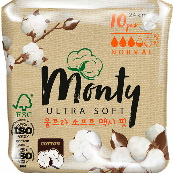 Прокладки Monty Ultra Soft normal plus 10 шт