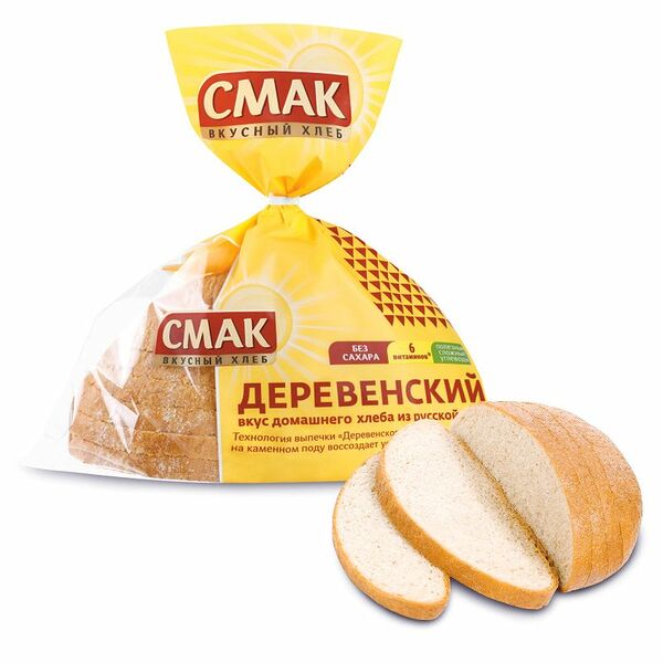 Хлеб пшеничный Смак Деревенский в нарезке половинка, 300 г