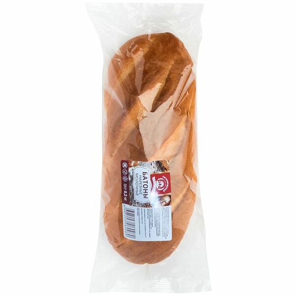 Батон Нарезной молочный высший сорт, 200г