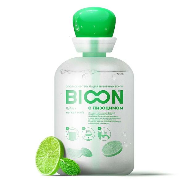 Ополаскиватель для рта для беременных Bio On Лайм и мята с лизоцимом