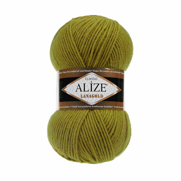 Пряжа ALIZE 'Lanagold' 100гр., 240м (49%шерсть, 51%акрил)(758 оливковый)