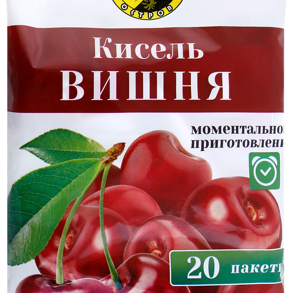 Кисель быстрорастворимый СОЛНЕЧНЫЙ ОСТРОВ Вишня, 600г