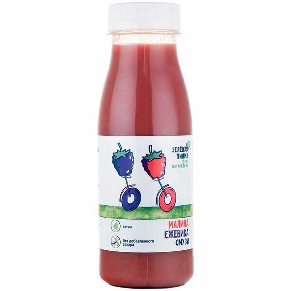 Пюре Смузи малина-ежевика с соком прямого отжима Зелёная Линия, 270мл