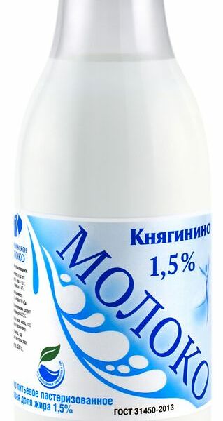 Молоко Княгинино пастеризованное 1.5%, 430г