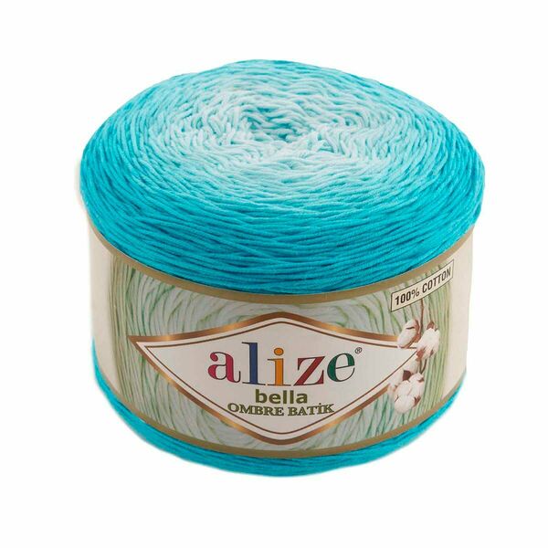 Пряжа Alize 'Bella Ombre Batik' 250г 900м (100% хлопок)(7409 голубой)