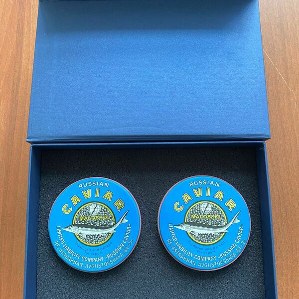 Подарочный набор Икра черная осетровая , Астраханская 250 грамм