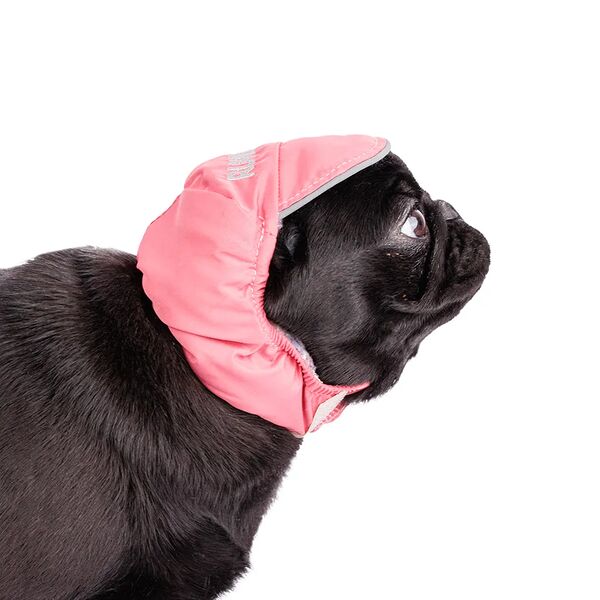Шапка теплая для собак S, розовая