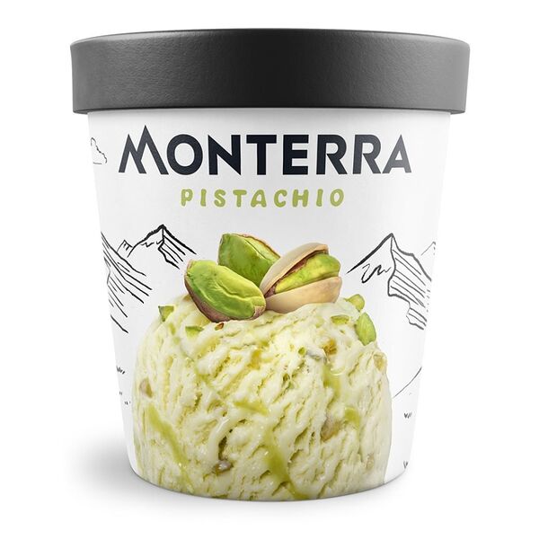 Пломбир Monterra Pistachio с фисташками и фисташковым соусом