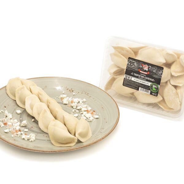 Вареники с творогом соленые замороженные 0,5 кг