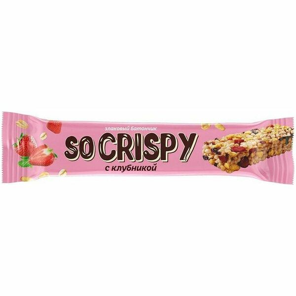 Батончик Невский Кондитер So Crispy с клубникой 40 г