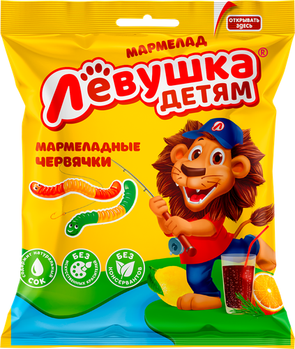 

Мармелад Левушка детям червячки 70 г