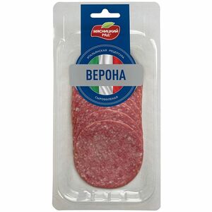 Колбаса Мясницкий Ряд Верона сыровяленая полусухая нарезка, 80г